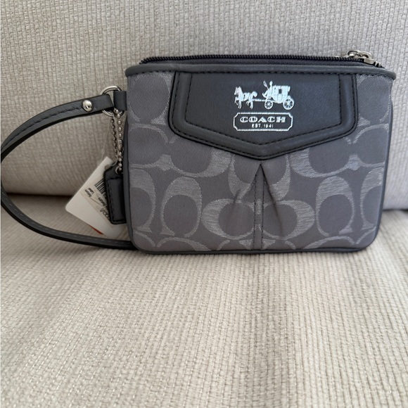 Coach Accessories - Gray Coach Wristlet from the Signature Collection